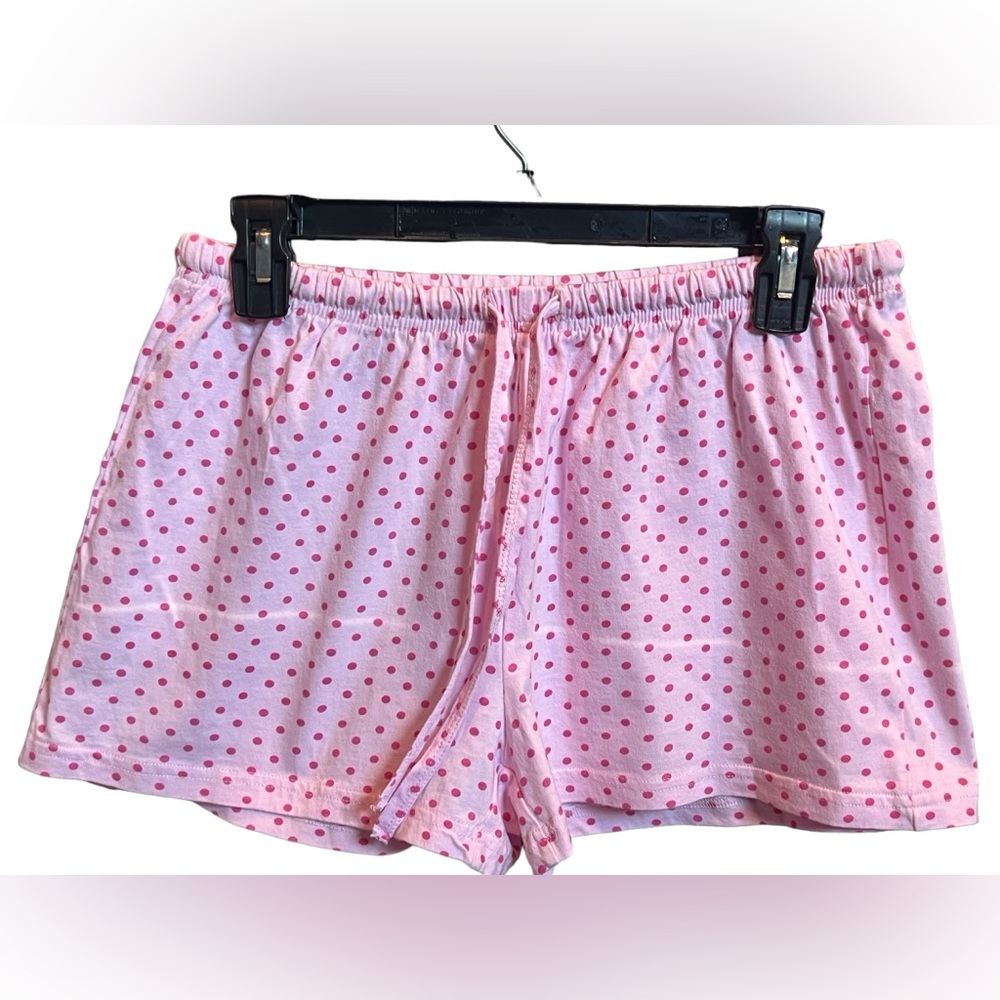 Pink Polk dot pajamas and lounge wear shorts